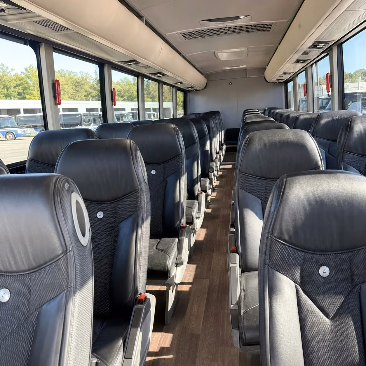 glendale charter bus rental interior